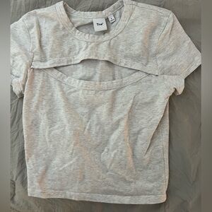 TNA grey t shirt w cutout